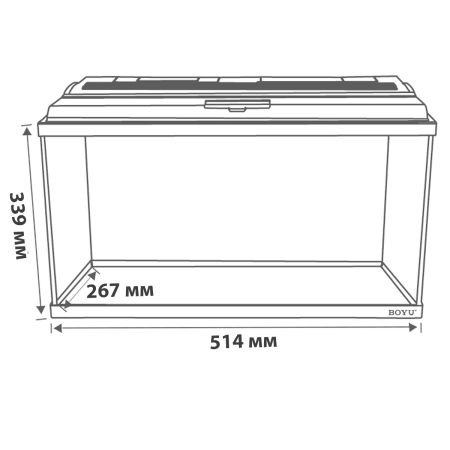 Аквариум Boyu FG-10 37 л с LED-лампой, черный