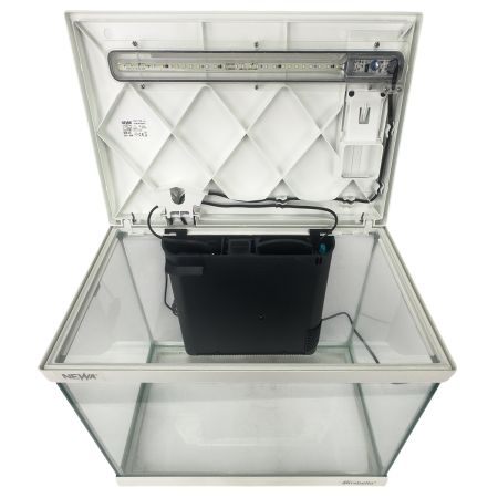 Аквариум Newa Mirabello MIR 30 LED, 30 л, с фильтром, нагревателем и освещением рассвет-закат, белый NEW VERSION