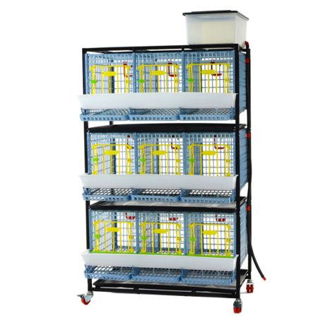 Клетка Comfortplast для кур-несушек 3 секции, 3 яруса высотой по 40 см, пластиковая