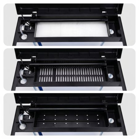 Аквариум Boyu MS-520M 45 л с сенсорным LED светильником и фильтром, черный