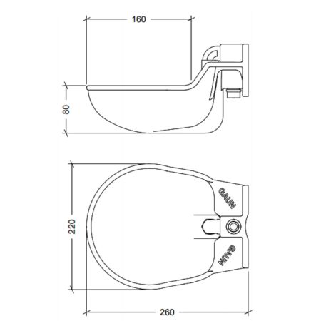 Поилка автоматическая с регулируемым клапаном для лошадей и КРС, пластик Поилка автоматическая с регулируемым клапаном для лошадей и КРС, пластик