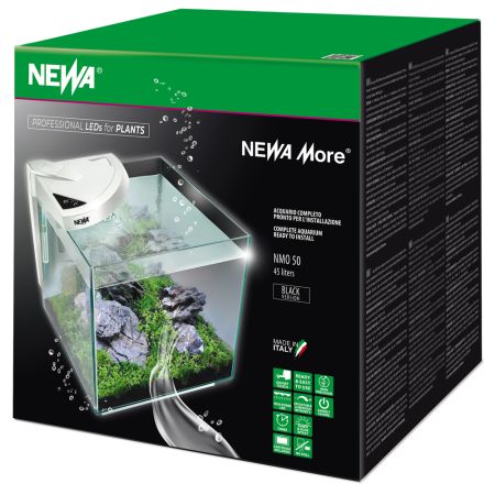 Аквариум Newa More NMO 50 Daylight LED 45 л с фильтром, нагревателем и освещением рассвет-закат, черный NEW VERSION