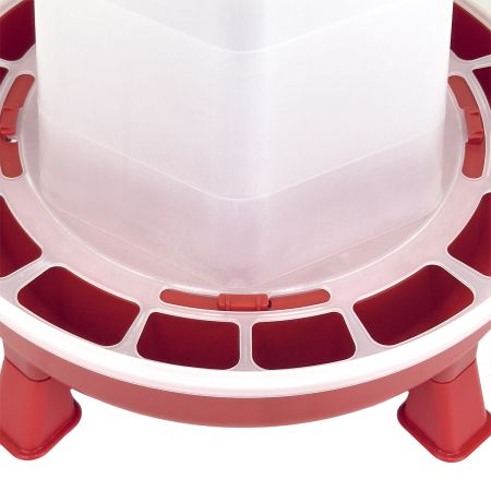 Поилка вакуумная 5 л с винтовой пробкой и ручкой на ножках для кур, домашней птицы