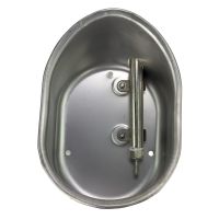 Поилка ниппельная с чашей размер L для откормочных свиней и свиноматок 1/2  внутренняя/верхняя подводка