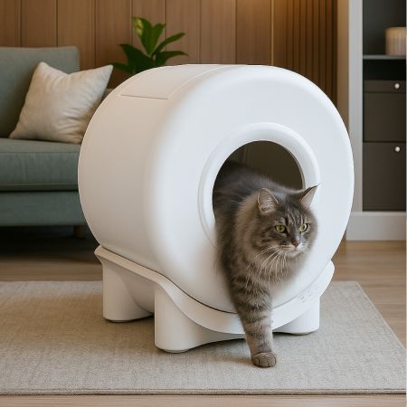 Туалет лоток для кошек автоматический Pawgether CS2 с управлением Wi-Fi через приложение