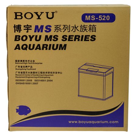 Аквариум Boyu MS-520 45 л с LED светильником и фильтром, черный Аквариум Boyu MS-520 45 л с LED светильником и фильтром, черный