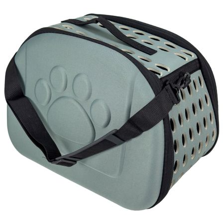 Сумка-переноска с жесткими стенками 46х29х34 см, светло-серый