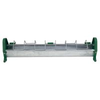 Кормушка лотковая 50 см оцинкованная сталь для цыплят и мелкой птицы