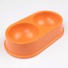 Миска двойная, 26.5x15х5.5 см, 290+290 мл, оранжевый