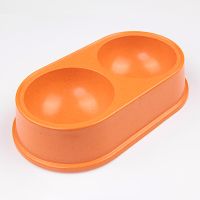 Миска двойная, 26.5x15х5.5 см, 290+290 мл, оранжевый Миска двойная, 26.5x15х5.5 см, 290+290 мл, оранжевый