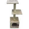 Когтеточка-комплекс 30х30х88 см, кремовый