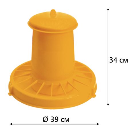 Кормушка бункерная 7 кг пластик с разделительной решеткой