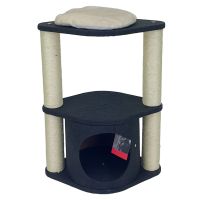Когтеточка-комплекс с домиком 46х30х60 см, черный