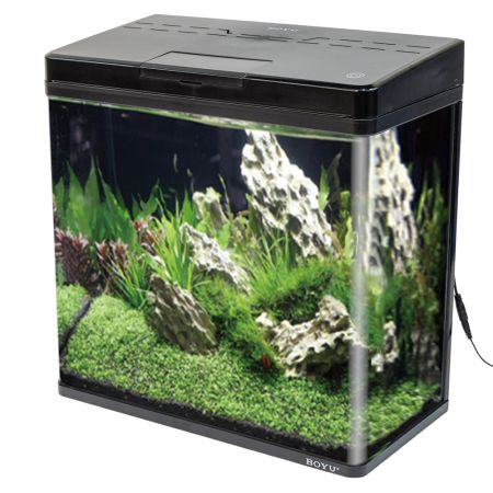 Аквариум Boyu MS-420M 31 л с сенсорным LED светильником и фильтром, черный