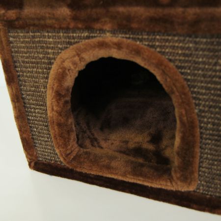 Когтеточка-домик 40х40х70 см, коричневый Когтеточка-домик 40х40х70 см, коричневый