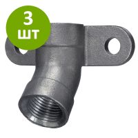 Крепление для ниппельной поилки 45°, нерж. 1/2 - 1/2", 3 шт. Крепление для ниппельной поилки 45°, нерж. 1/2 - 1/2", 3 шт.