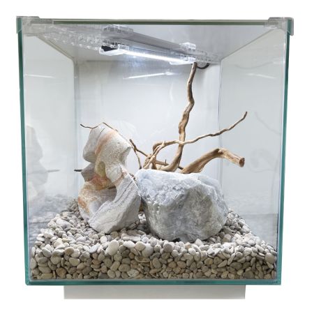 Аквариум Newa Ego LID, EL 50W, 45 л панорамный, LED освещение, белая стеклянная крышка