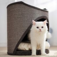 Когтеточка-домик 40х40х45 см, серый