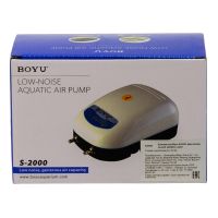 Компрессор Boyu S-2000 3 Вт для аквариума 240-480 л два канала, регулятор, низкий уровень шума