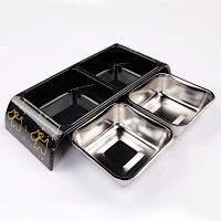 Миска двойная, 30x12x4.5 см, 300+300 мл, собака, черный Миска двойная, 30x12x4.5 см, 300+300 мл, собака, черный