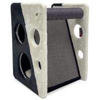 Когтеточка-домик 40х38х55 см, серый