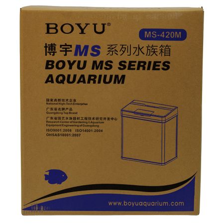 Аквариум Boyu MS-420M 31 л с сенсорным LED светильником и фильтром, белый