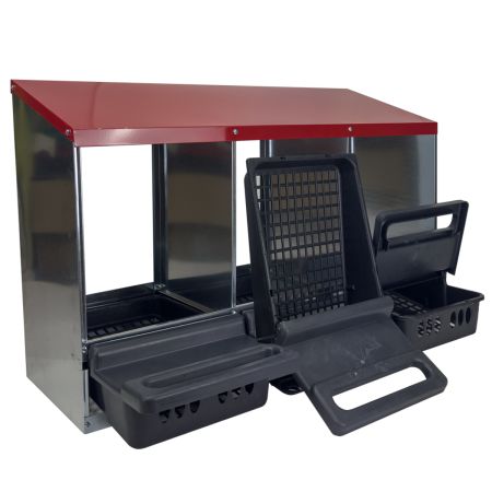 Гнездо для кур несушек 3 секции с яйцесборником