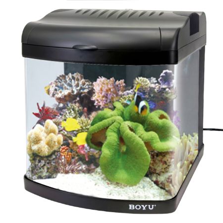 Аквариум Boyu Mini MT-408, 32 л, с фильтром, 2 LED лампы, серый