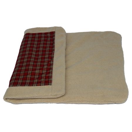 Лежанка коврик для собак Pet Choice 94х70х2 см с клетчатым низом, бежевый