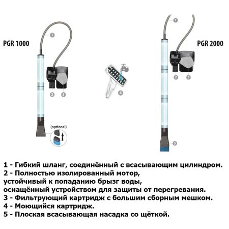 Пылесос грунтоочиститель для аквариума Newa PGR2000 подвесной 650 л/час