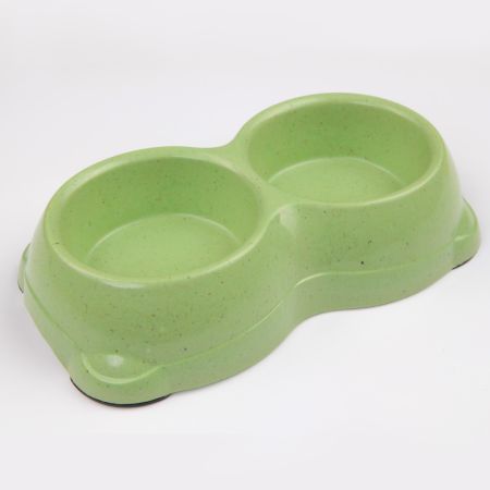 Миска двойная, 26×15×5.5 см, 250+250 мл, зеленый Миска двойная, 26×15×5.5 см, 250+250 мл, зеленый