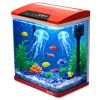 Аквариум Boyu HG-300 панорамный 22 л, LED освещение, дисплей, фильтры, красный