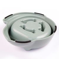 Миска для медленного кормления, 26.9x23.2x7.2 см, 700 мл, зеленый Миска для медленного кормления, 26.9x23.2x7.2 см, 700 мл, зеленый