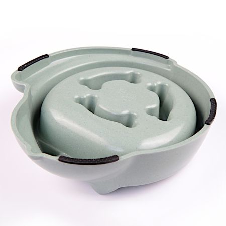 Миска для медленного кормления, 26.9x23.2x7.2 см, 700 мл, зеленый