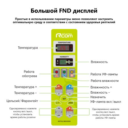 Брудер Rcom Reptile brooder 90 для рептилий L