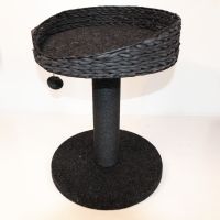 Когтеточка-лежак 40х40х52 см, с игрушкой, черный