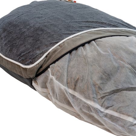 Лежак подушка Pet Choice для собак, 100х70х15 см, со съемным чехлом, серый