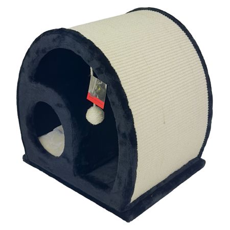 Когтеточка-домик 50х40х50 см, черный Когтеточка-домик 50х40х50 см, черный