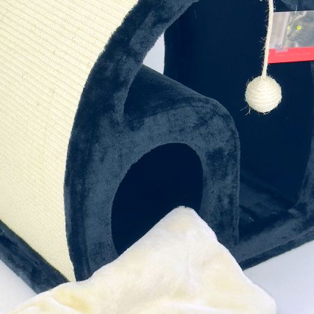 Когтеточка-домик 50х40х50 см, черный Когтеточка-домик 50х40х50 см, черный