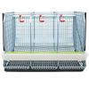 Клетка Comfortplast для кур-несушек 3 секции, 2 яруса высотой по 60 см, пластиковая