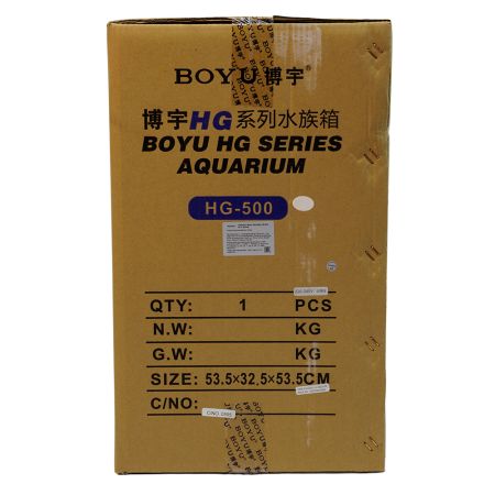 Аквариум Boyu HG-500 панорамный 52 л, LED освещение, дисплей, фильтры, белый