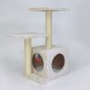 Когтеточка-комплекс с домиком 40х30х67 см, кремовый