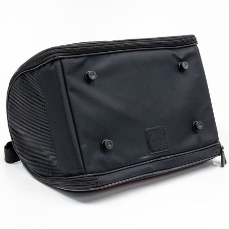 Сумка переноска складная для собак и кошек 40х23х24 см, черный/красный