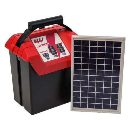 Электропастух OLLI 9.07S от сети и аккумулятора с солнечной панелью и аккумулятором