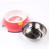 Миска со съемной чашей для собак и кошек, 14.5x14.5x5 см, 150 мл, красный