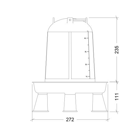 Поилка вакуумная ECO 5 л с ручкой на ножках, 2 шт.