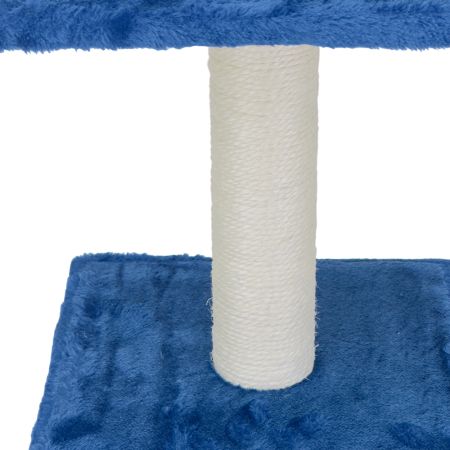 Когтеточка-домик 30х30х57 см, темно-синий