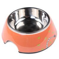 Миска со съемной чашей для собак и кошек, 14.5x14.5x5 см, 150 мл, оранжевый
