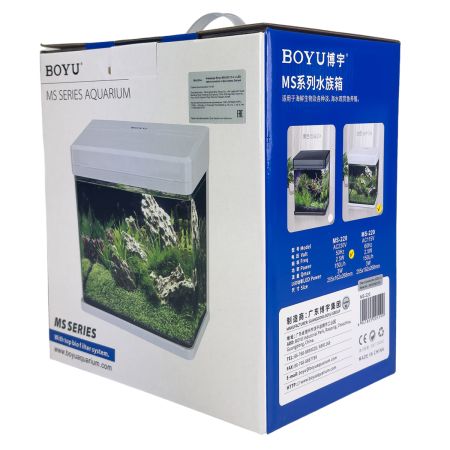 Аквариум Boyu MS-220 7,5 л с LED светильником и фильтром, белый