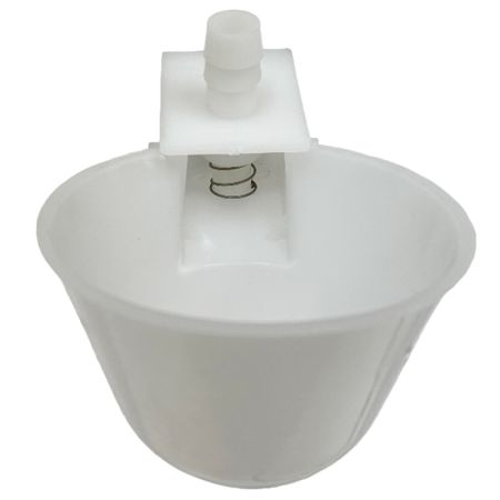 Поилка чашечная с креплением на сетку, диаметр 6,3 см, тройник в комплекте